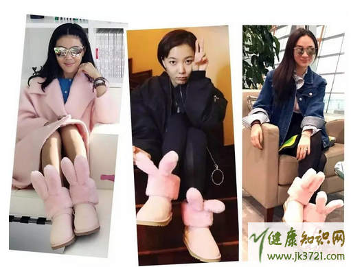 郑恺的兔子鞋多少钱明星同款兔耳朵雪地靴在哪买插图6
