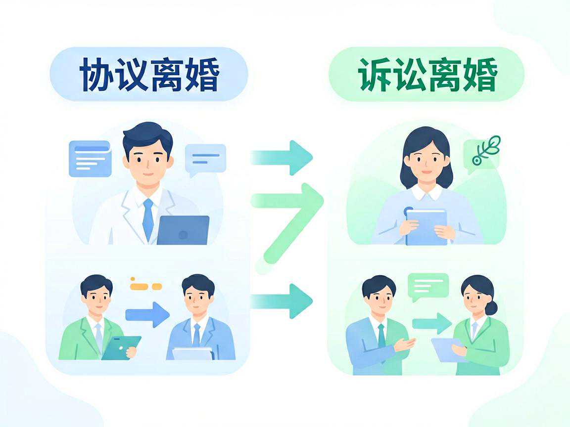 协议离婚与诉讼离婚流程对比图