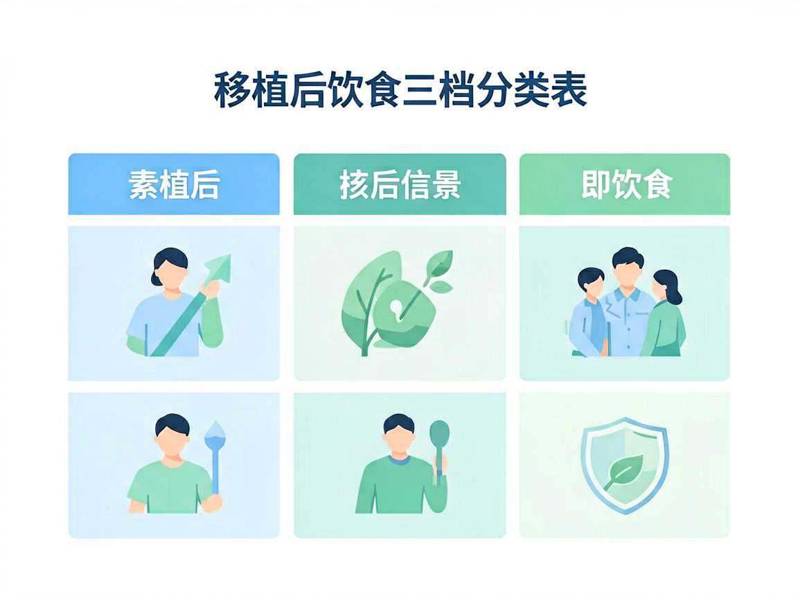 移植后饮食三档分类表