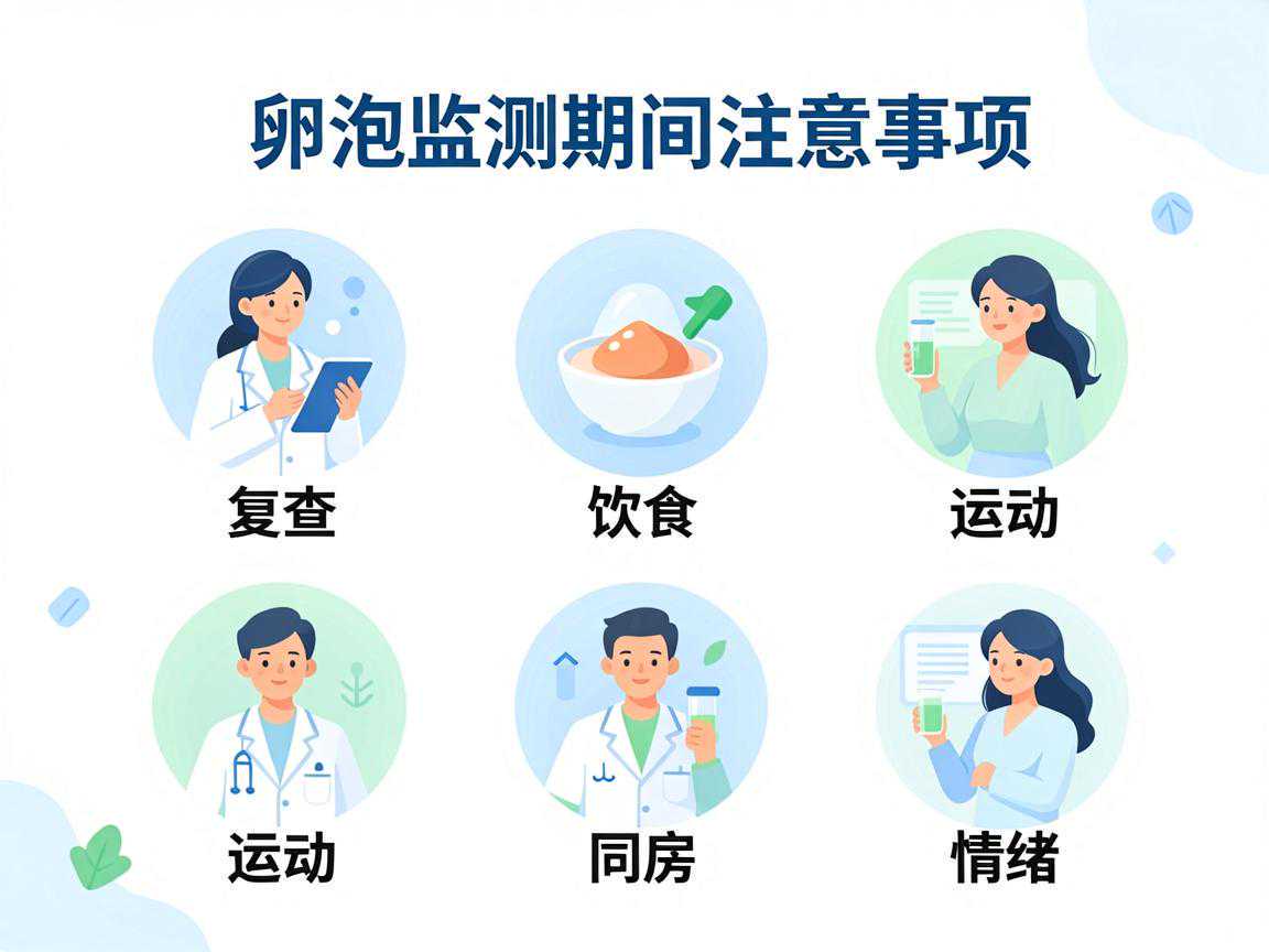 卵泡监测期间注意事项清单：复查、饮食、运动、同房、情绪