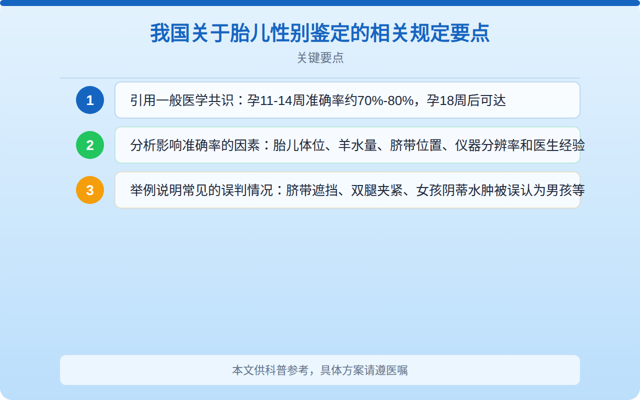 我国关于胎儿性别鉴定的相关规定要点