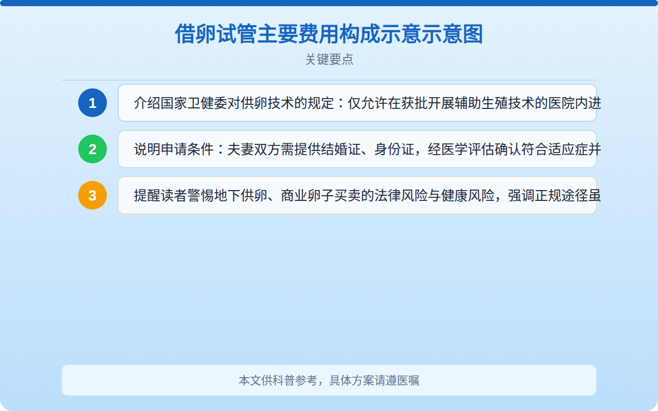 借卵试管主要费用构成比例示意图